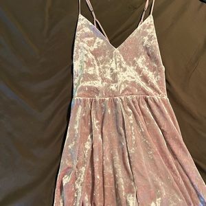 Velvet blush romper (looks like dress on) size M worn once maybe twice max